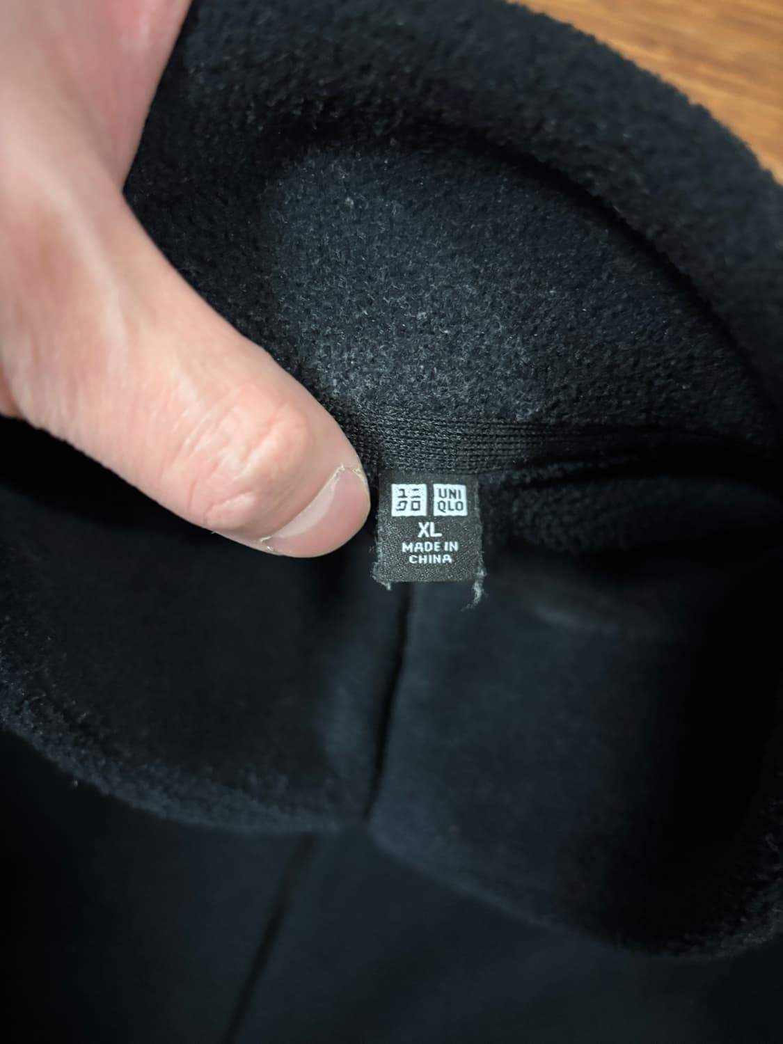유니클로 후리스 블랙 XL 상품이미지3