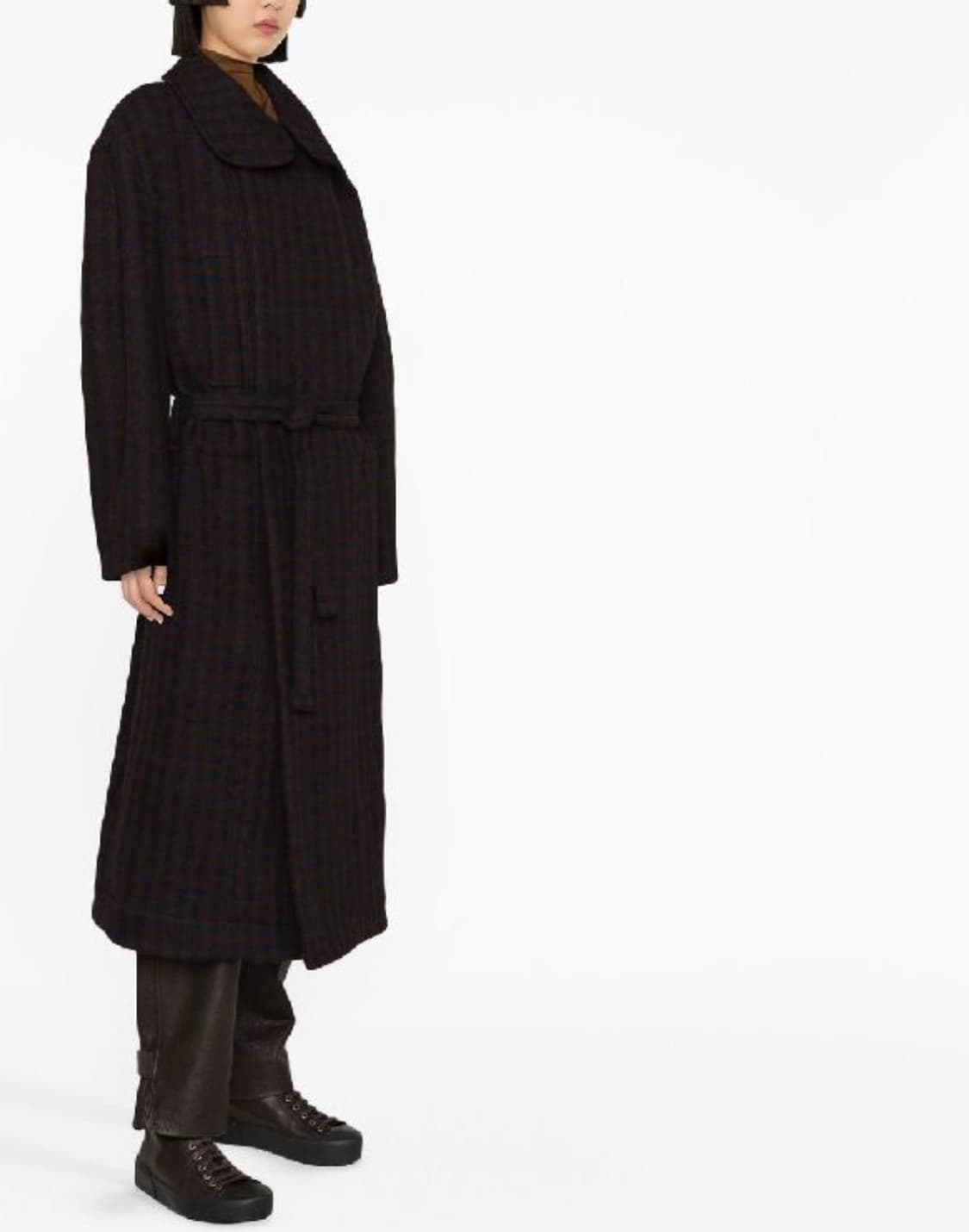 Lemaire 22FW Wool Check Bathrobe Coat 상품이미지2