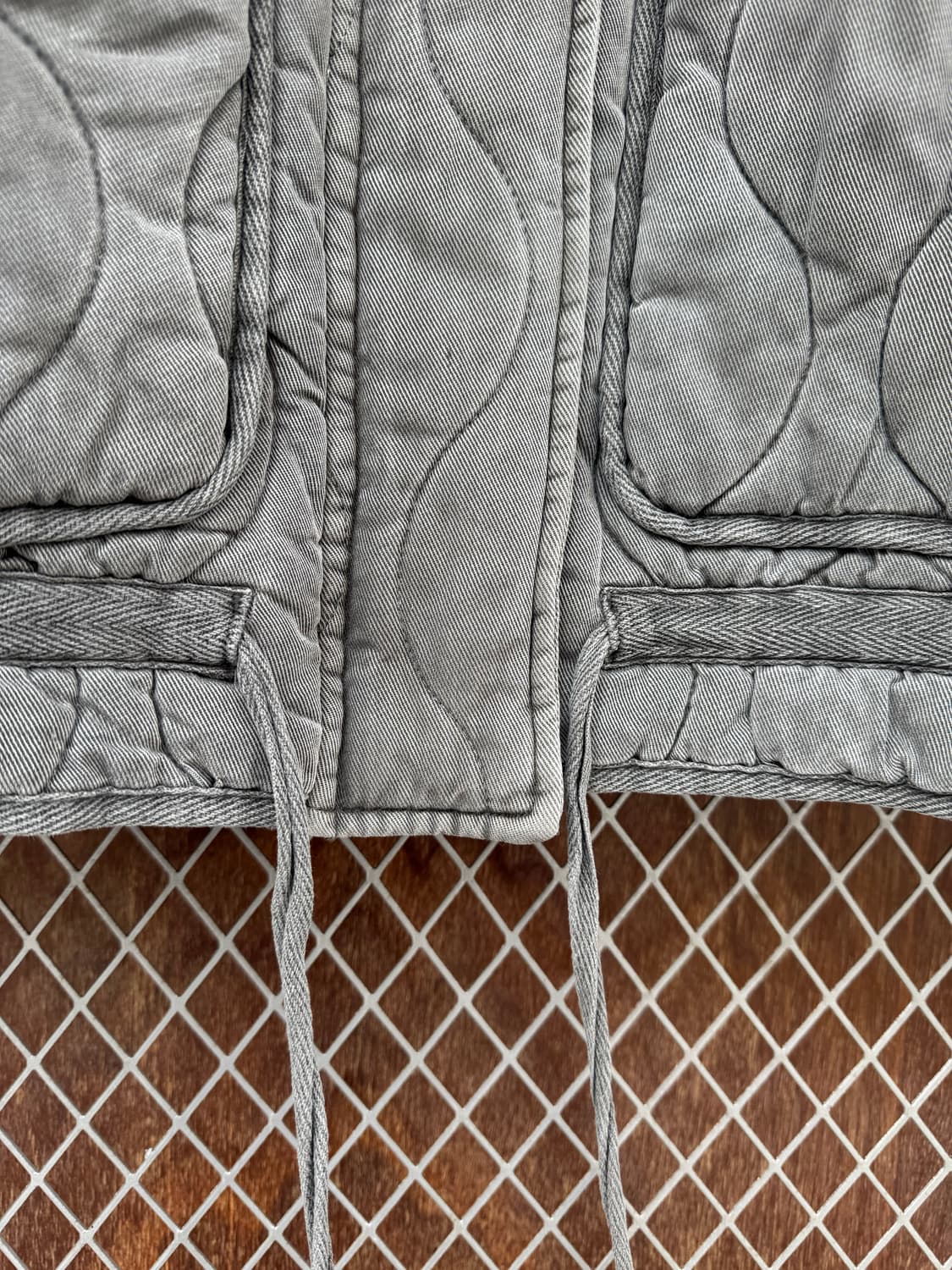 ZARA 자라 그레이 누빔 오버핏 하이넥 퀄팅 자켓 M 상품이미지3