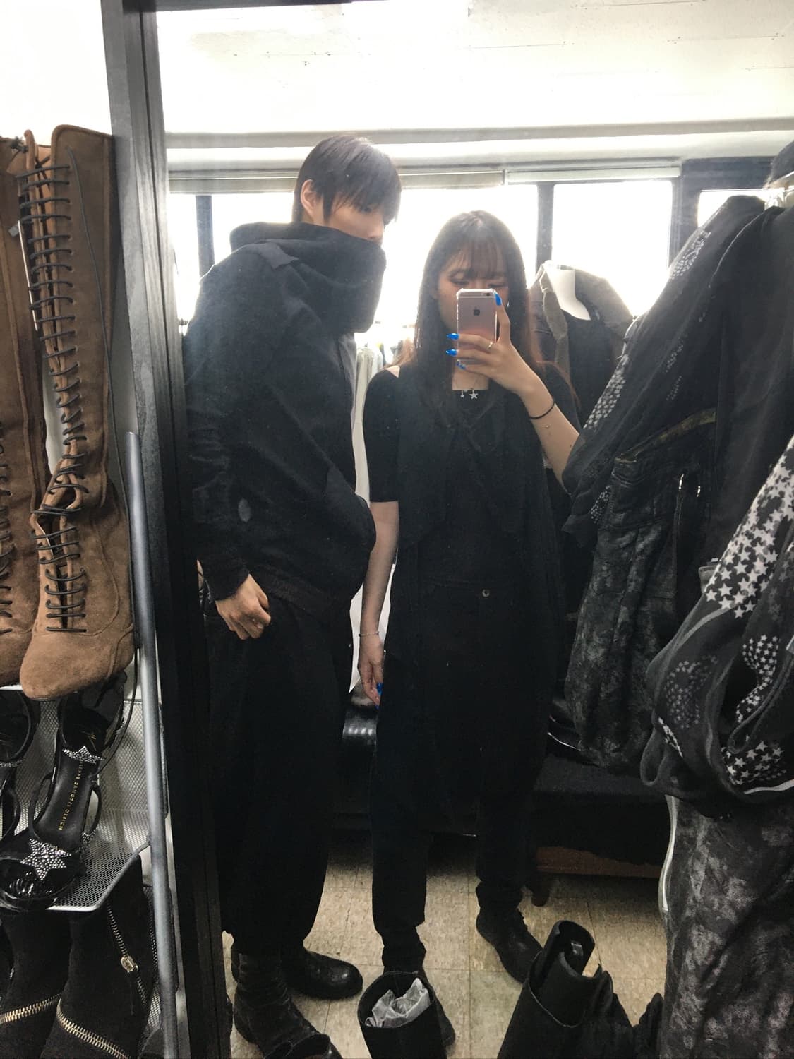 리넨 혼방 하이넥 후드 자켓 상품이미지1