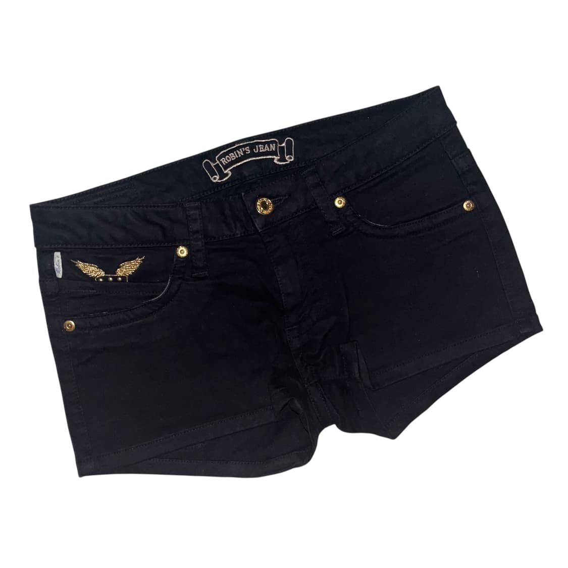 로빈스진 숏팬츠 반바지 블랙 골드 갸루 펑크 상품이미지2