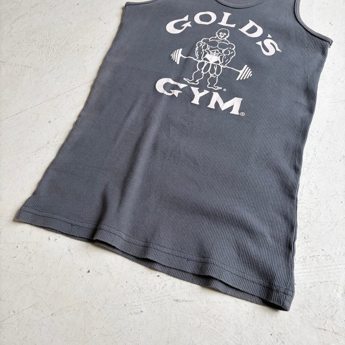 골드짐 빈티지 머슬 슬리브리스 M 상품이미지3