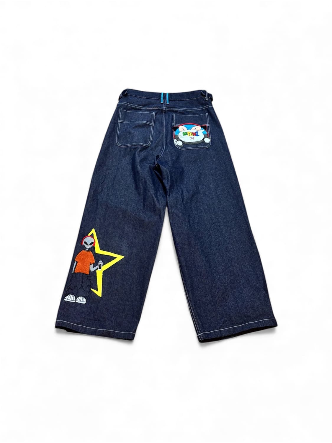 XTONZ 에일리언 데님 팬츠 인디고 상품이미지1