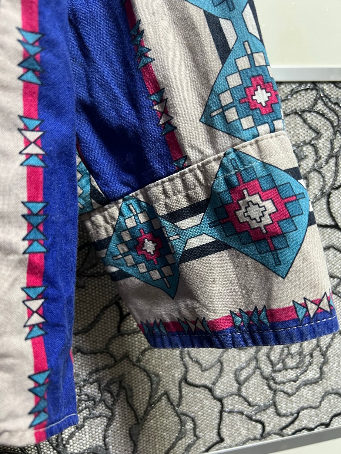 빈티지 팬핸들 웨스턴 패턴셔츠 상품이미지5