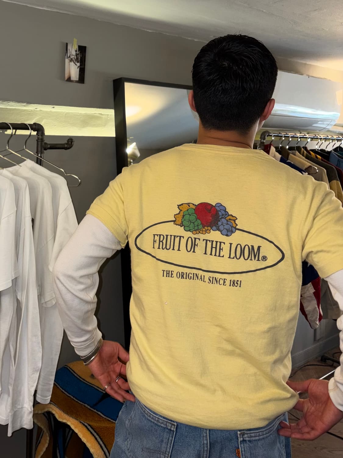 70’s Fruit of the loom logo print single 상품이미지2