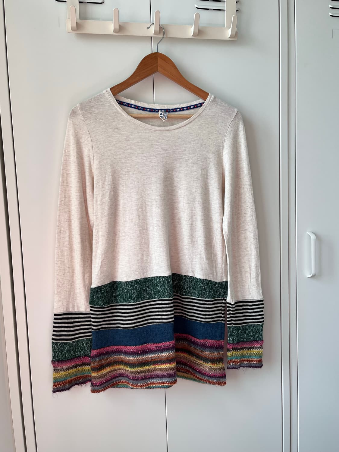 Cube sugar 패턴 레이어드 롱 슬리브 상품이미지5