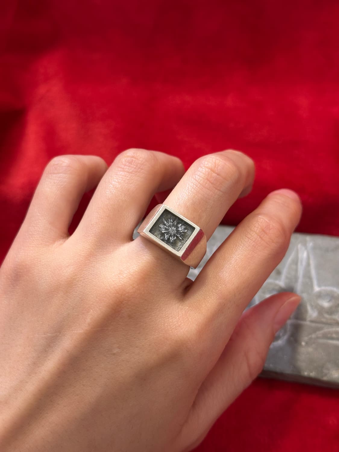 XOLO 925 Sterling Silver Flower Signet R 상품이미지1
