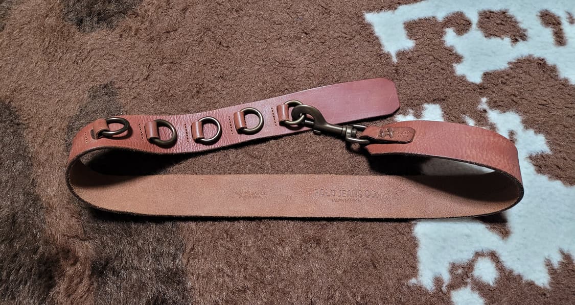 폴로 랄프로렌 통가죽 히피 스타일 벨트 상품이미지1