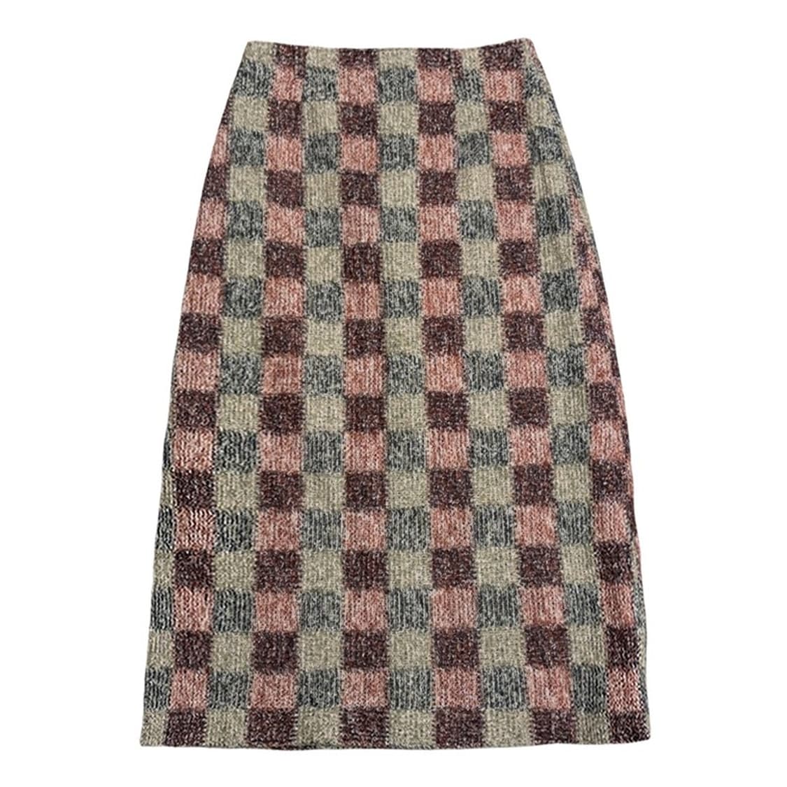 체크 울 스커트 L 상품이미지1