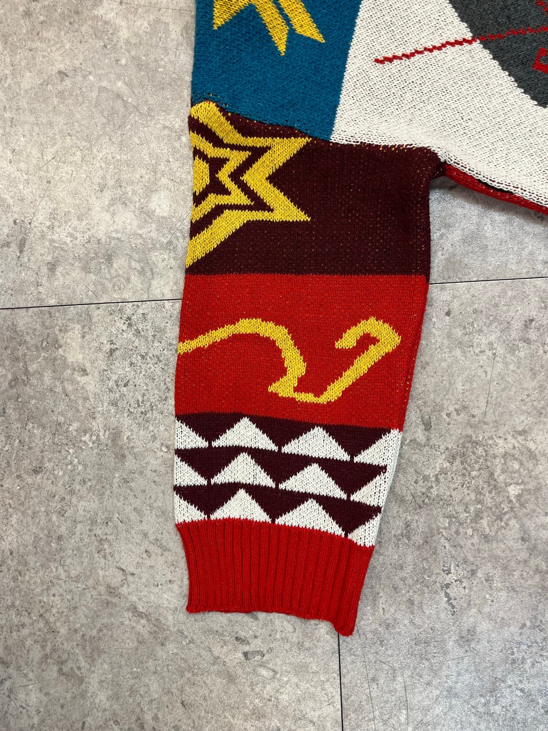 빈티지 노르딕 패턴 가디건 레드 #csz3016 상품이미지4