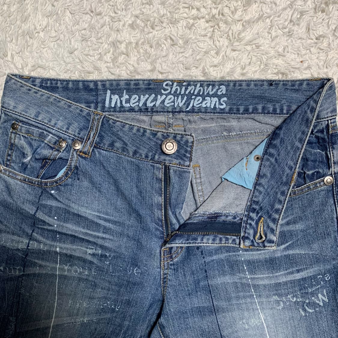 [34] Intercrew 테이퍼드핏 프린팅 데님팬츠 상품이미지4