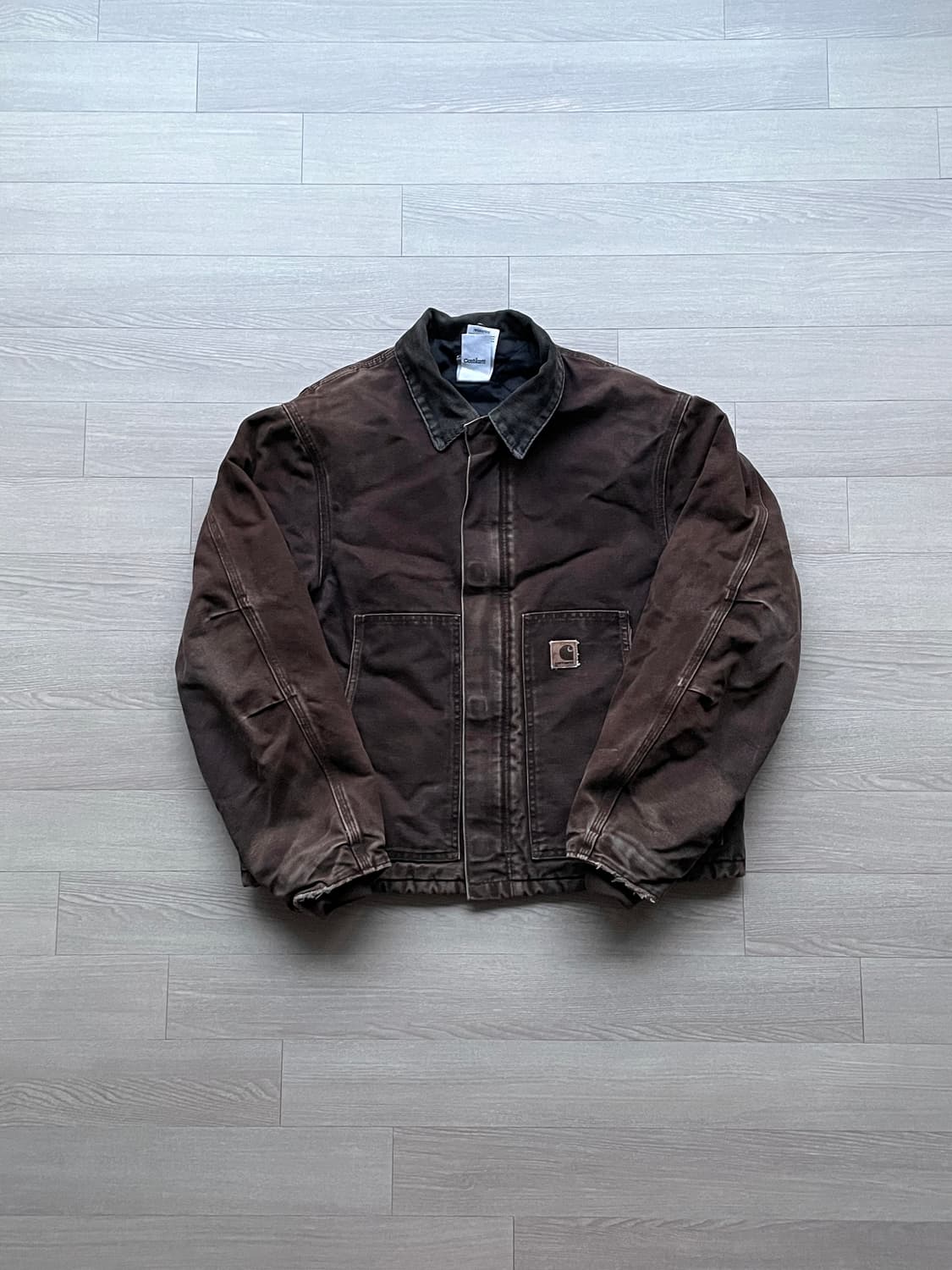 칼하트 J22 DKB 다크브라운 디트로이트 아크틱 자켓 빈티지 상품이미지1