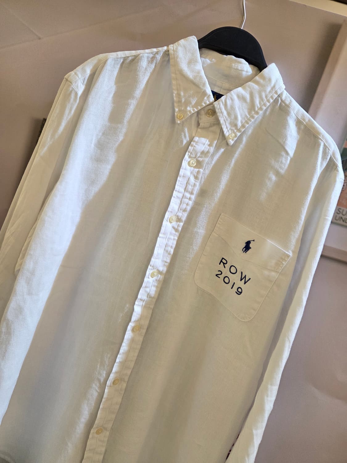Polo 폴로 화이트 포켓긴팔셔츠 상품이미지1