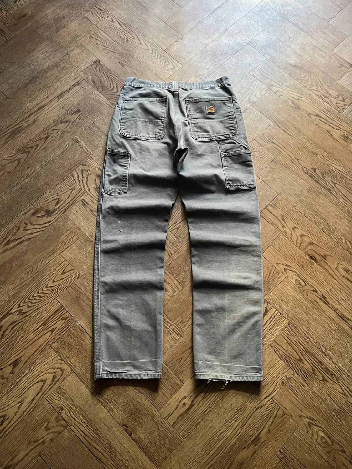 [31]칼하트 USA 더티워싱 그레이 싱글니 워크 팬츠 상품이미지1