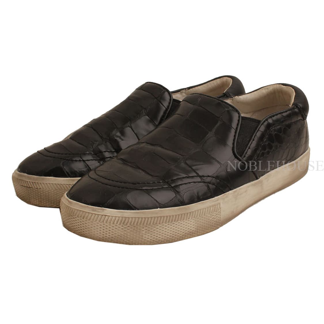 아쉬 블랙 와니패턴 레더 슬립온 36 상품이미지1