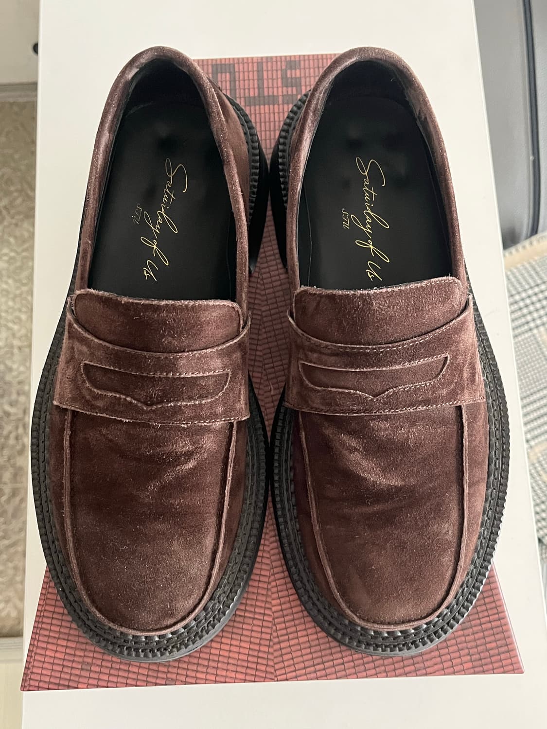 STU 스웨이드 로퍼 브라운 42사이즈 상품이미지1