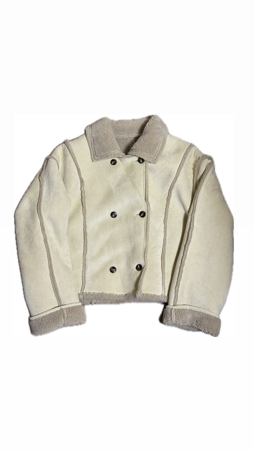 베이지 아이보리 무스탕 릿킴 서울베이스드 어텀 카키포인트 마뗑킴 미스치프 상품이미지1