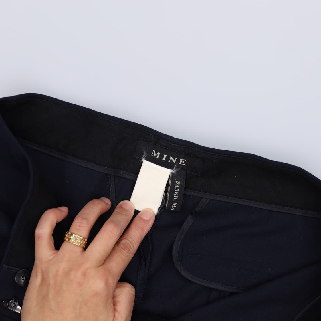 허리단37 한섬마인 슬랙스 팬츠 0123H2 상품이미지4