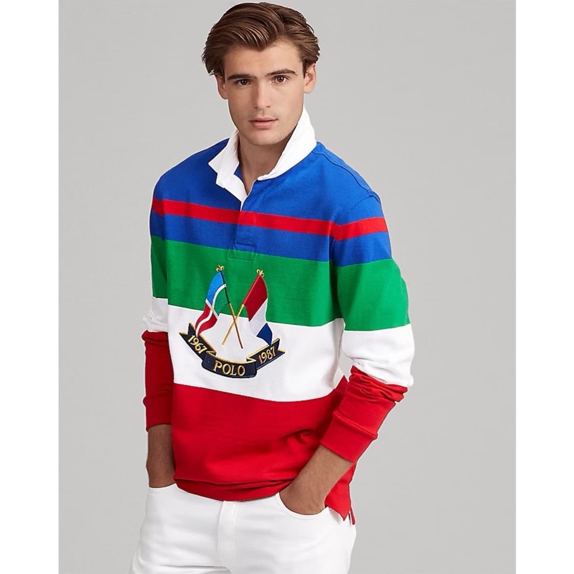 폴로 랄프로렌 CP-93 크로스 플래그 스트라이프 클래식핏 럭비 티셔츠 상품이미지2