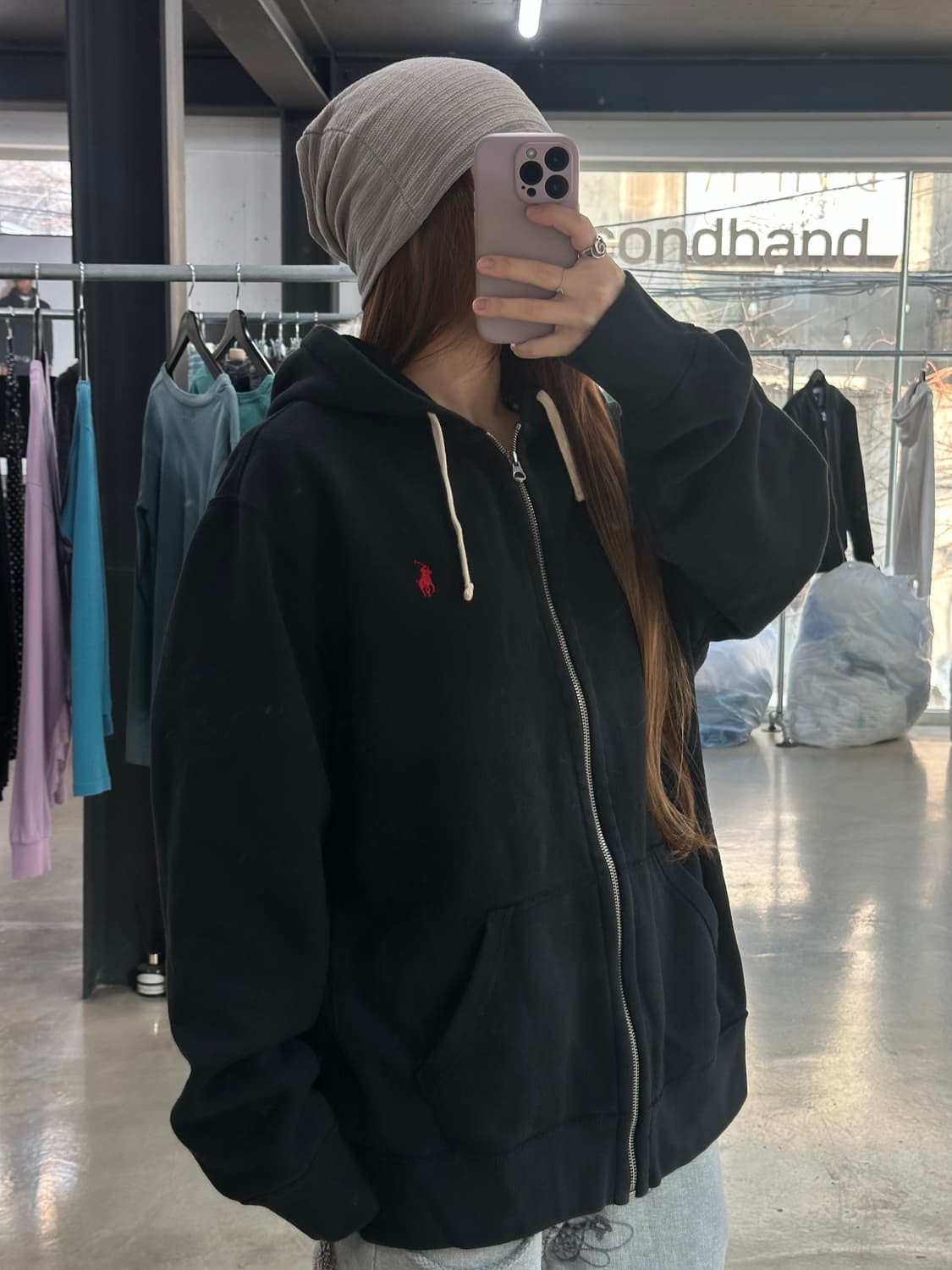 폴로랄프로렌 보더핏 코튼 후드집업 상품이미지3