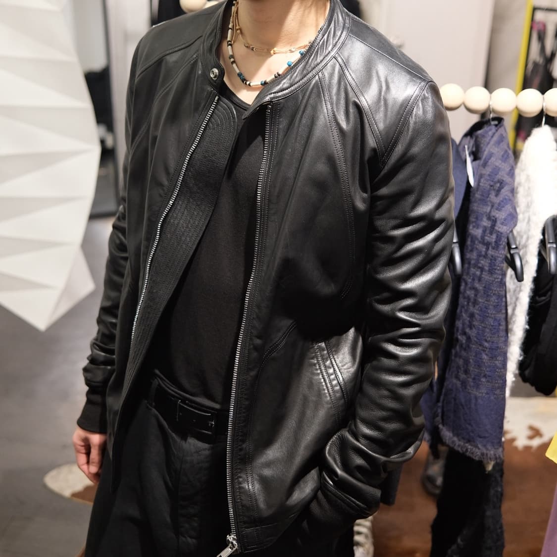 릭오웬스 램스킨 레더 자켓 상품이미지4