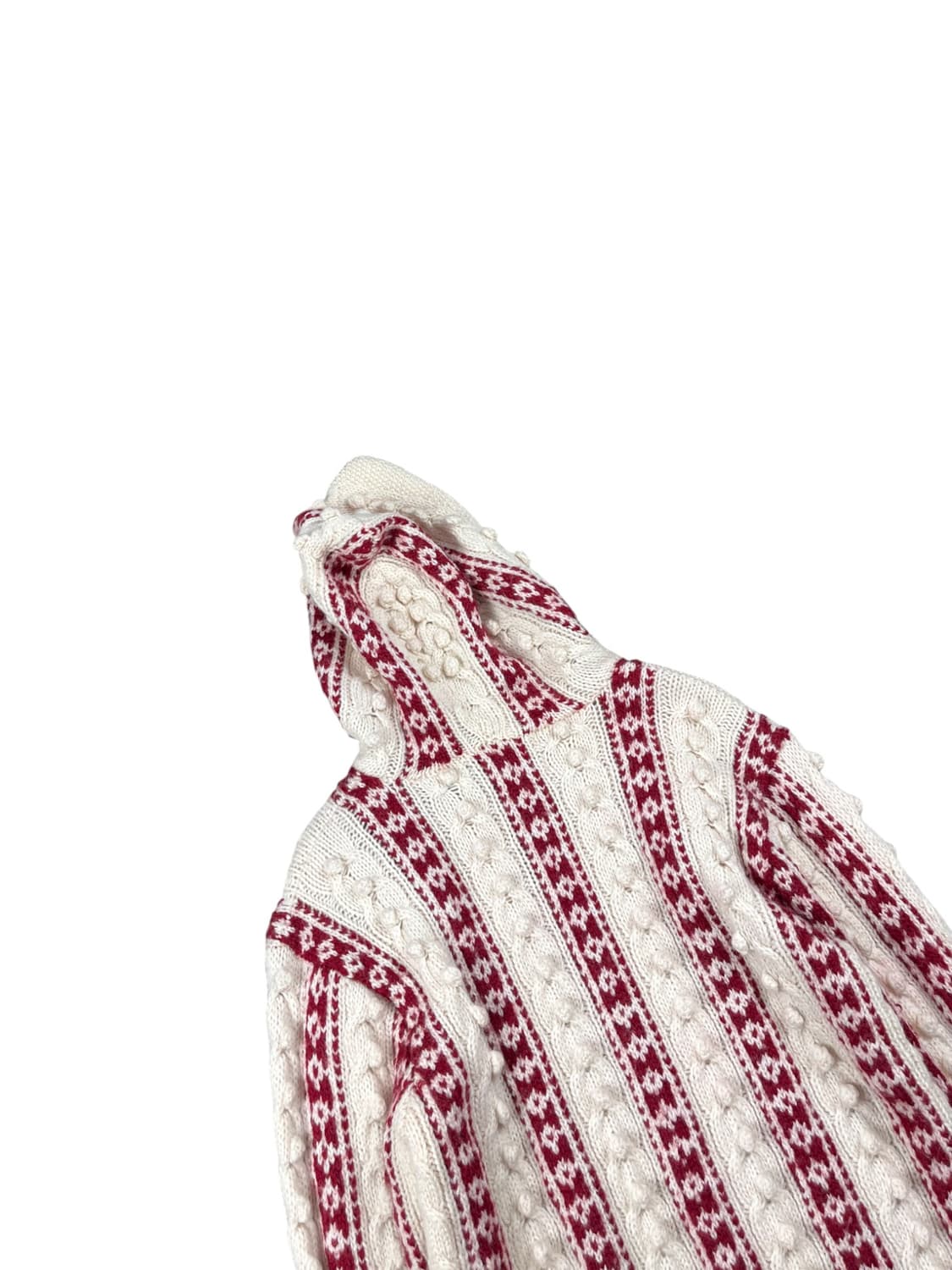 Vintage 핸드메이드 니트 후디 상품이미지5