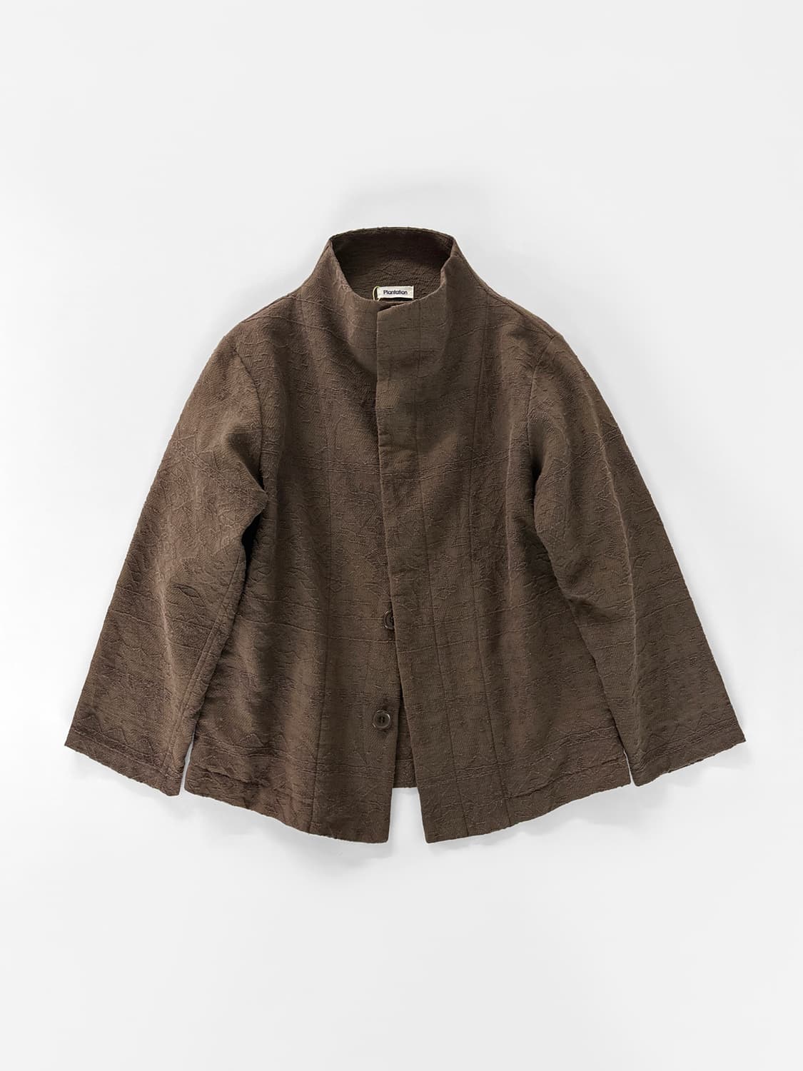 90~00s 플랜테이션 바이 이세이 미야케 텍스처드 브라운 자켓 상품이미지4