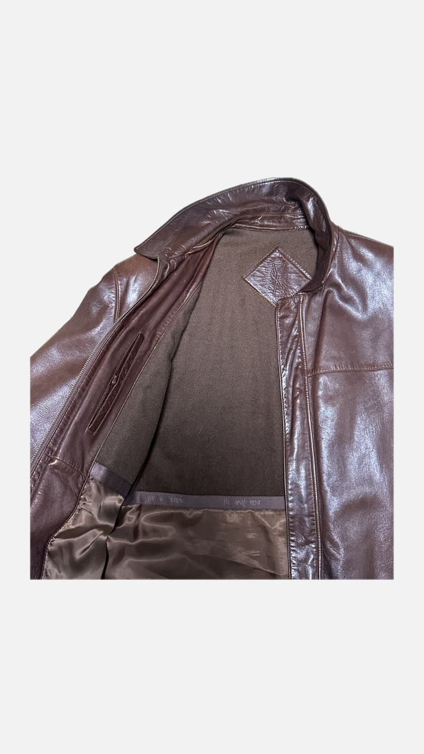 입생로랑 램스킨 레더자켓 상품이미지2