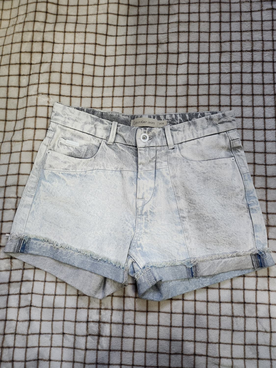 164) 캘빈클라인 투컬러워싱 데님 반바지 상품이미지1