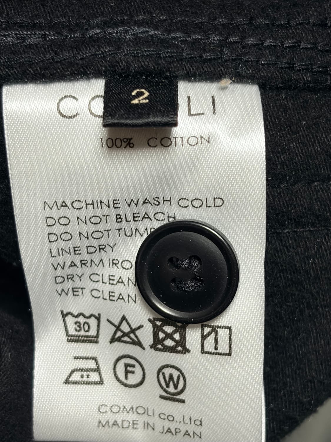 comoli 코모리 몰스킨 더블니 페인터팬츠 블랙 2 상품이미지6