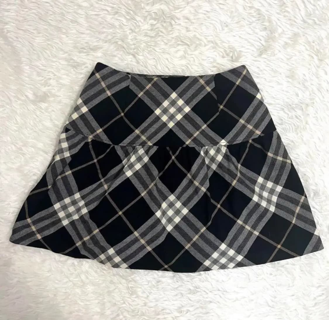 버버리 블루라벨 체크 노바체크 울 스커트 상품이미지3