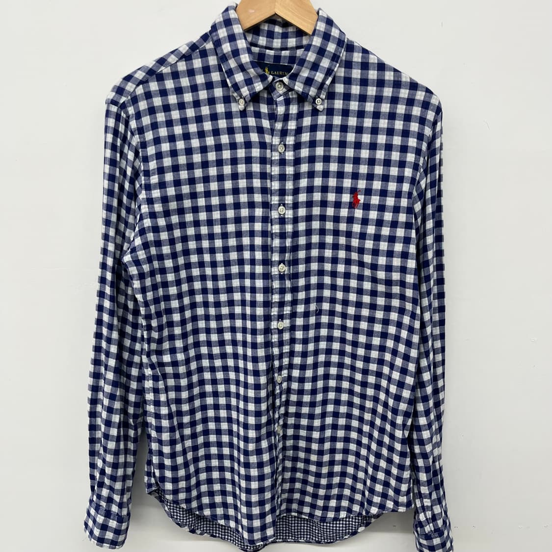 폴로 랄프로렌 체크 셔츠 남방 네이비 공용m 상품이미지2