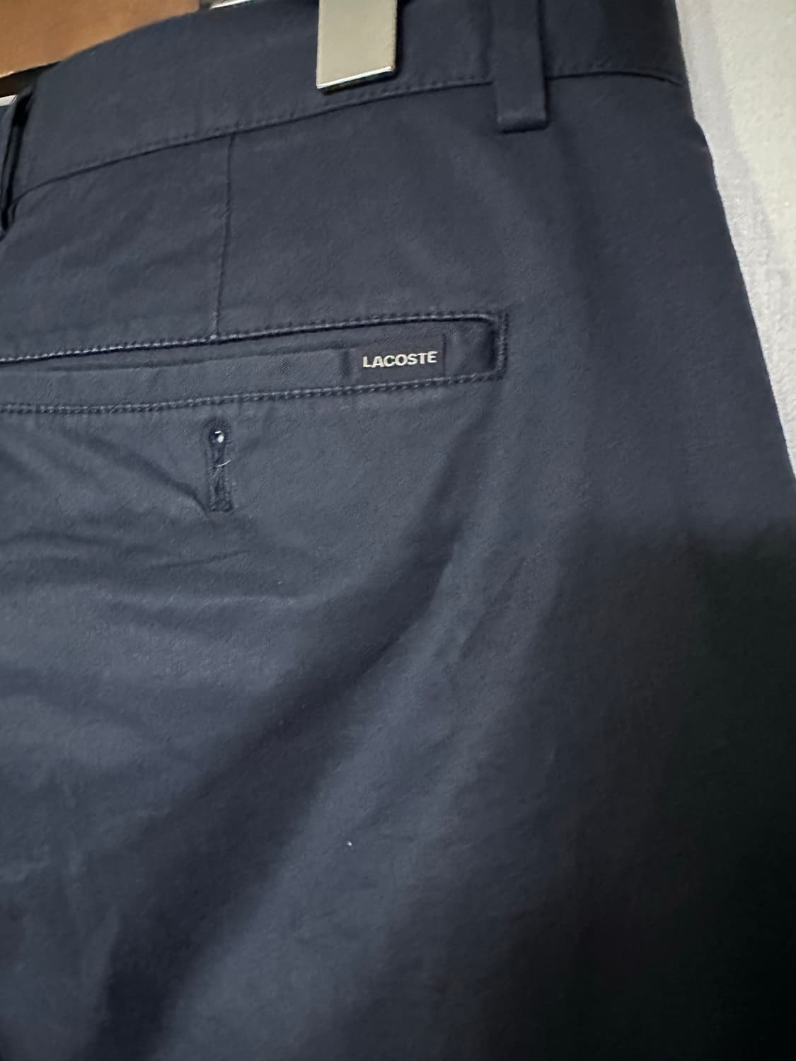 라코스테 슬림핏 남성 바지 네이비 상품이미지3