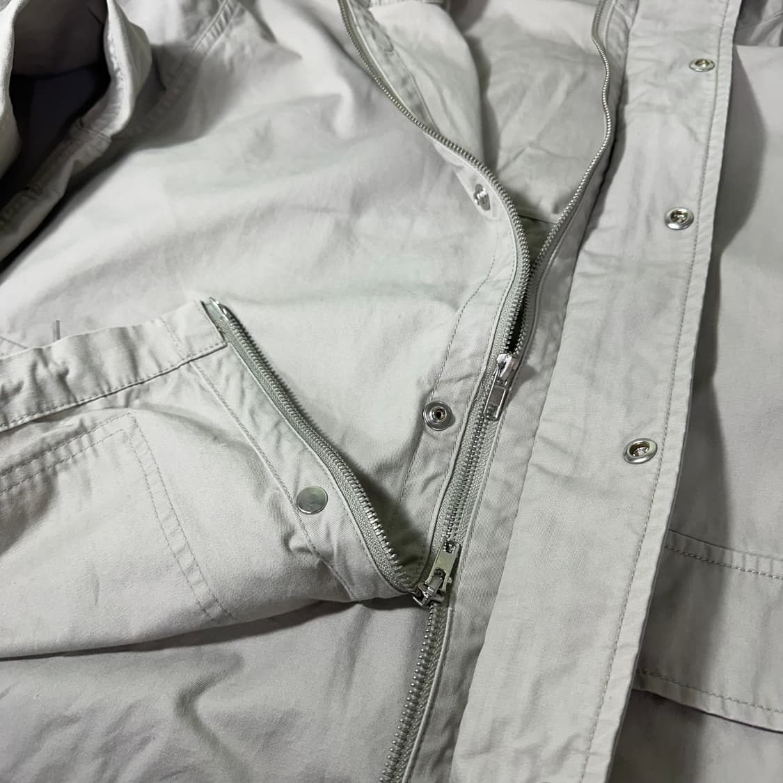 L 파르티멘토 시멘트그레이 오버핏 투웨이 코튼 후디자켓 상품이미지3