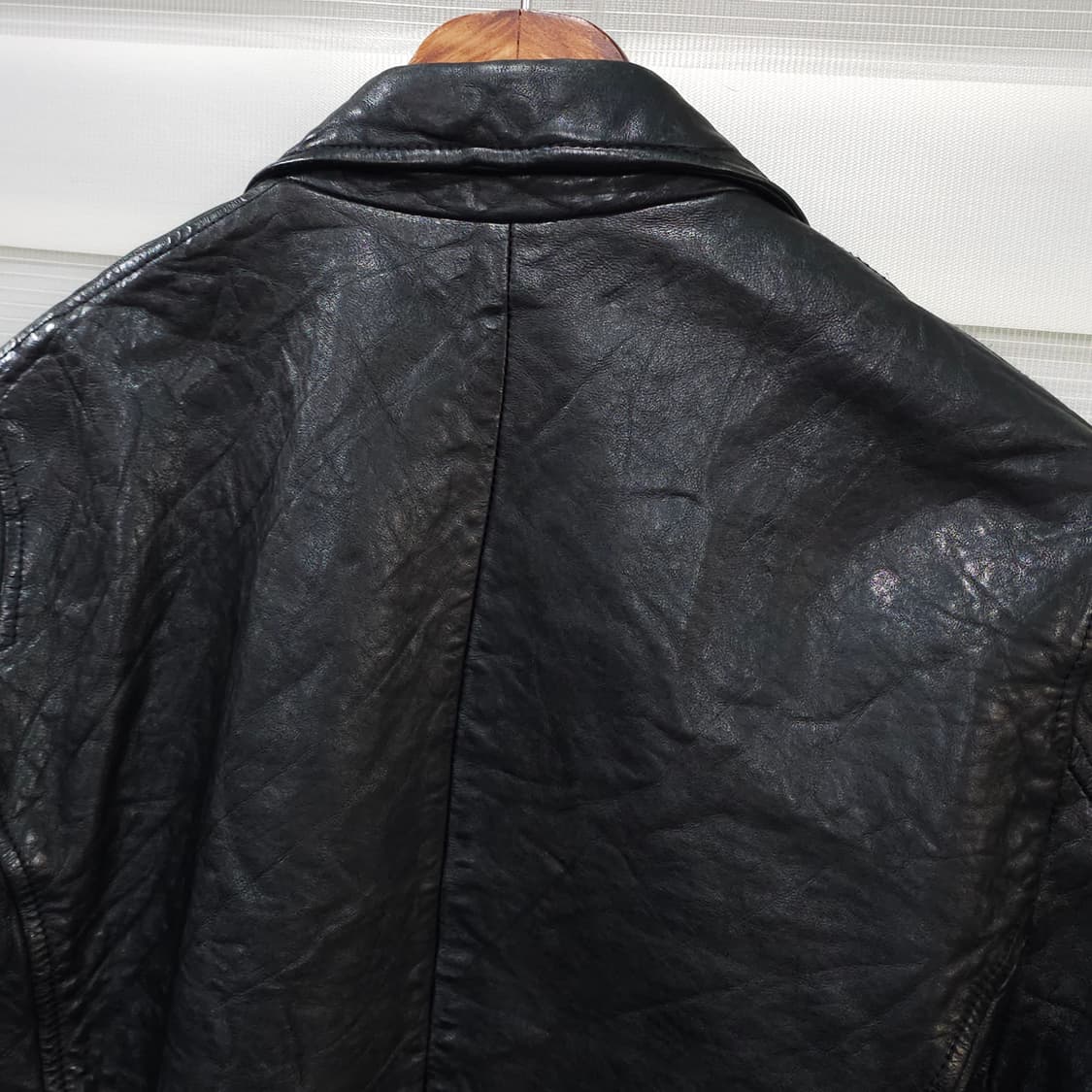 JAPAN 빈티지 투웨이집업 양가죽 라이더자켓- M정도 상품이미지6