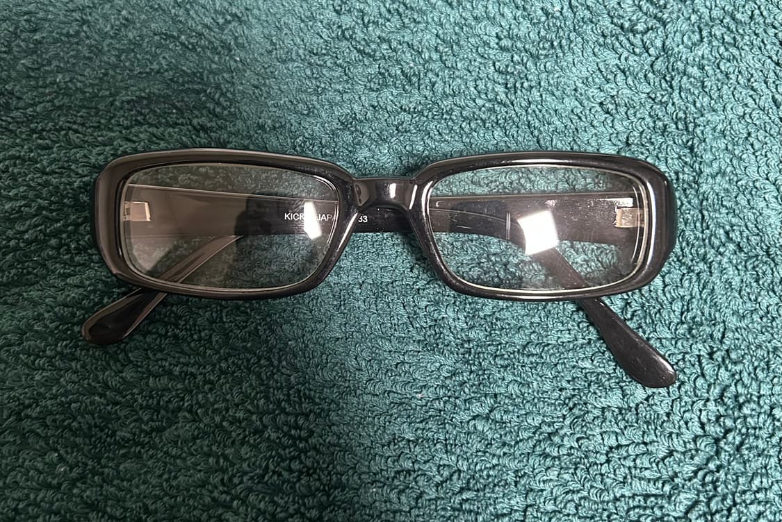 90s Kicku Japan Square Horn-Rimmed Glass 상품이미지1