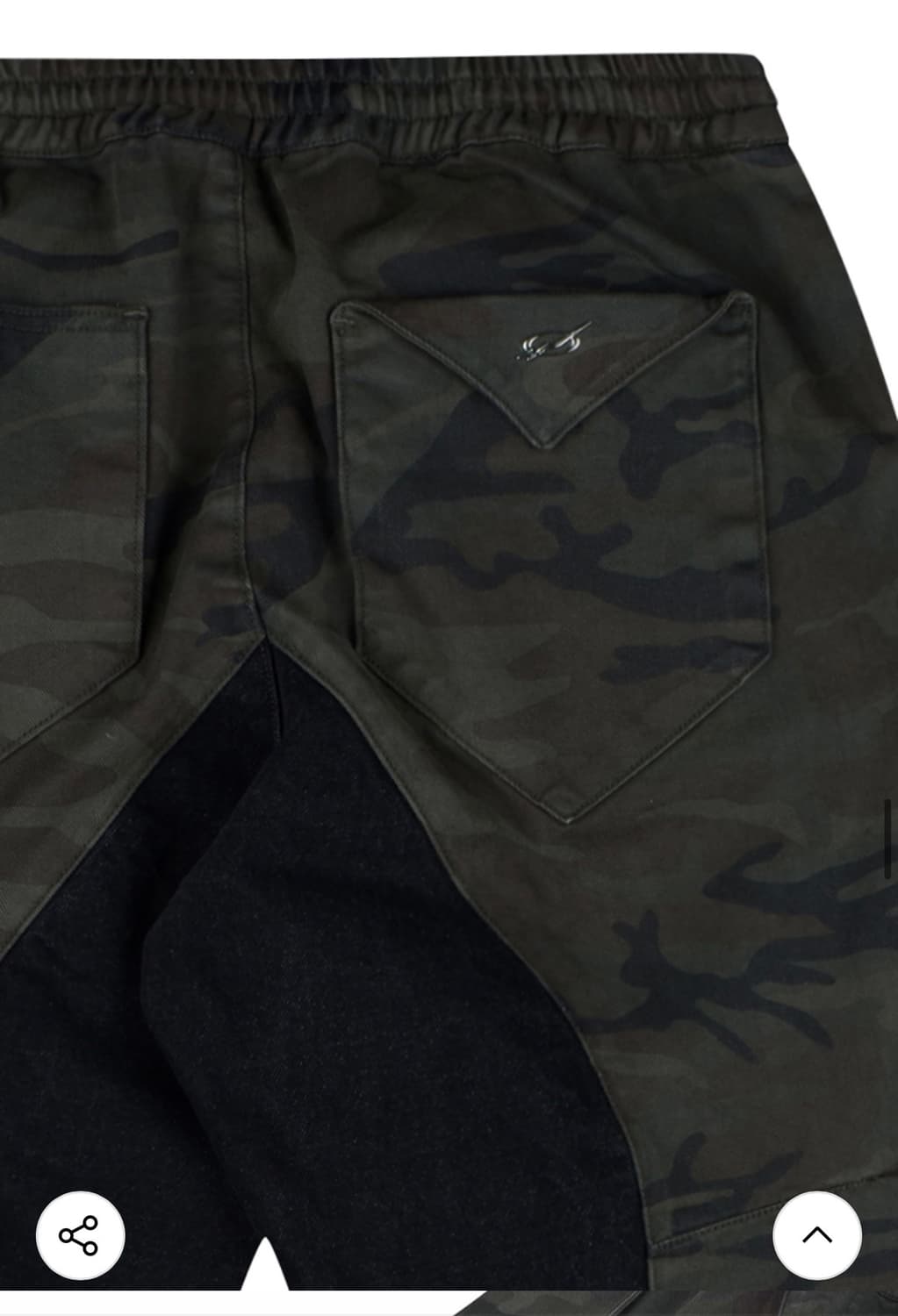 Lining cargo pants - camo black 상품이미지3