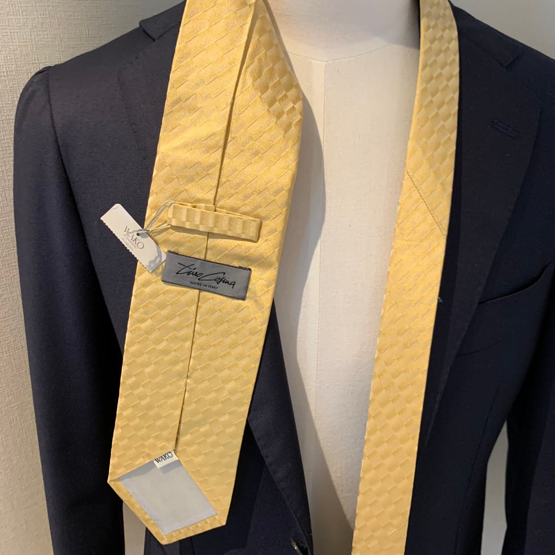 와코(WAKO) 이탈리아 실크 골드 자카드 넥타이 A+등급 상품이미지2
