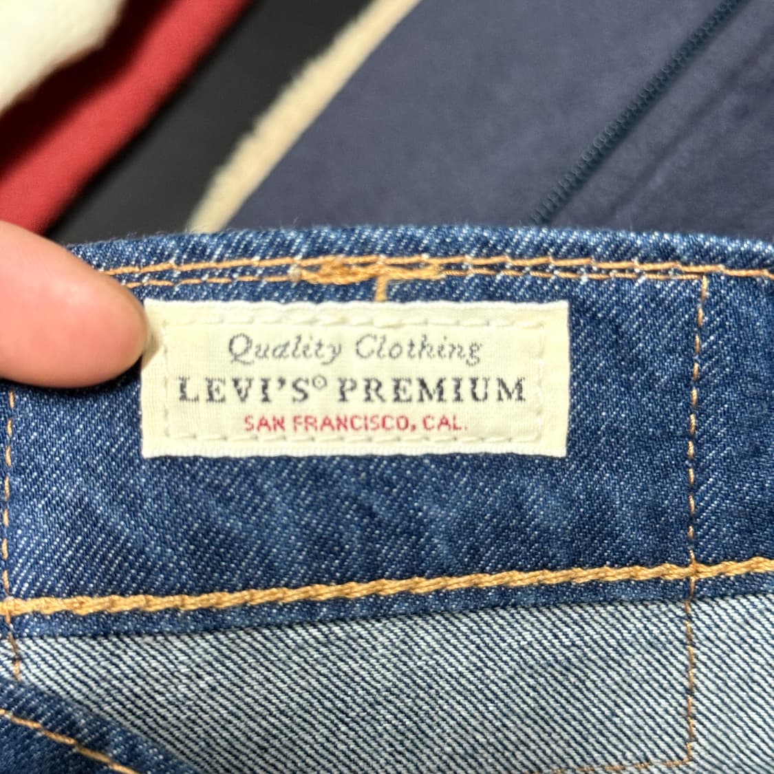 리바이스 오리지널 프리미엄 502 레더탭 데님 팬츠 상품이미지7