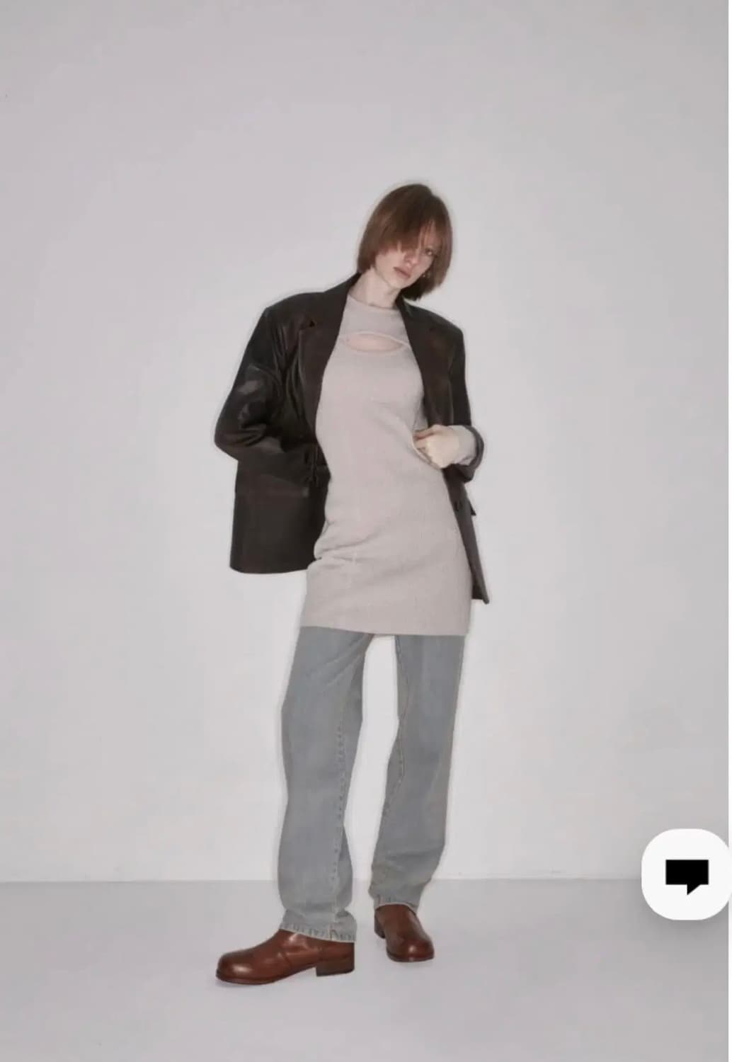 insilence 인사일런스 리브드 볼레로 원피스 beige 상품이미지3