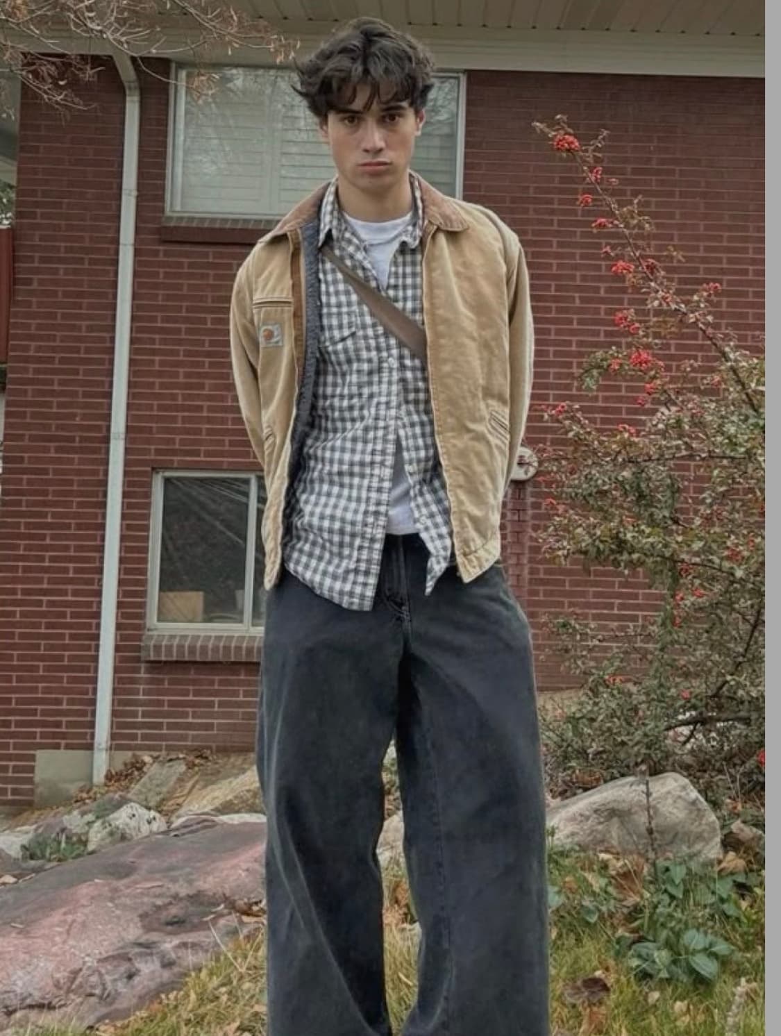 언더마이카 무.36 안티 Fxxking 로고 플레이 베이직 롱 슬리브 체 상품이미지2