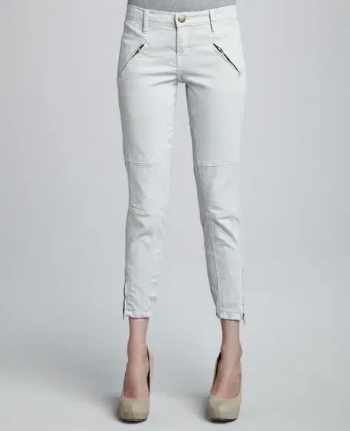 새제품 커렌엘리엇 25 스톤그레이 슬림 지퍼 팬츠 바이커 상품이미지2