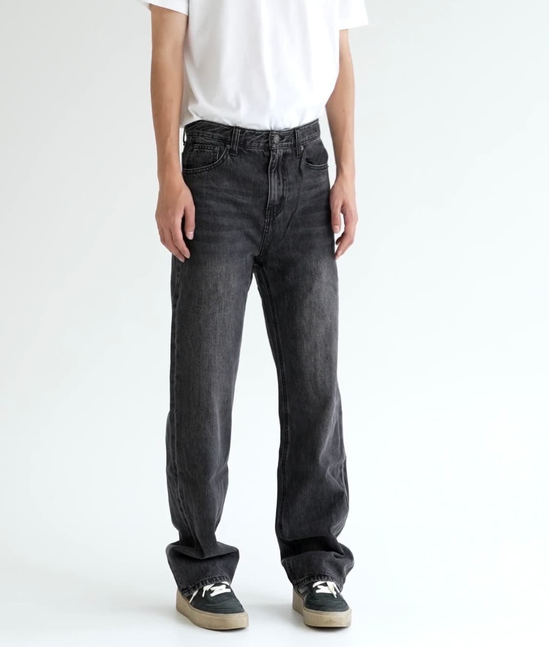 [44] 페이탈리즘 블랙 와이드 데님 팬츠 청바지 상품이미지7