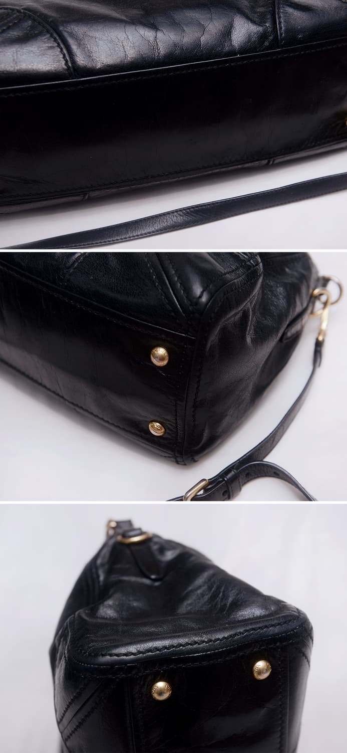 프라다 (PRADA) 비텔로 샤인 금장 블랙 2웨이 토트.숄더백 상품이미지8