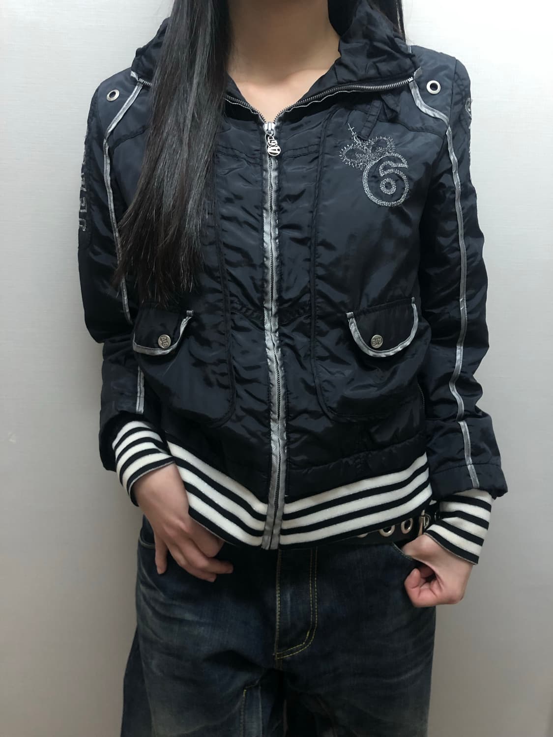 빈티지 에스크 블랙 펑크 점퍼 상품이미지6