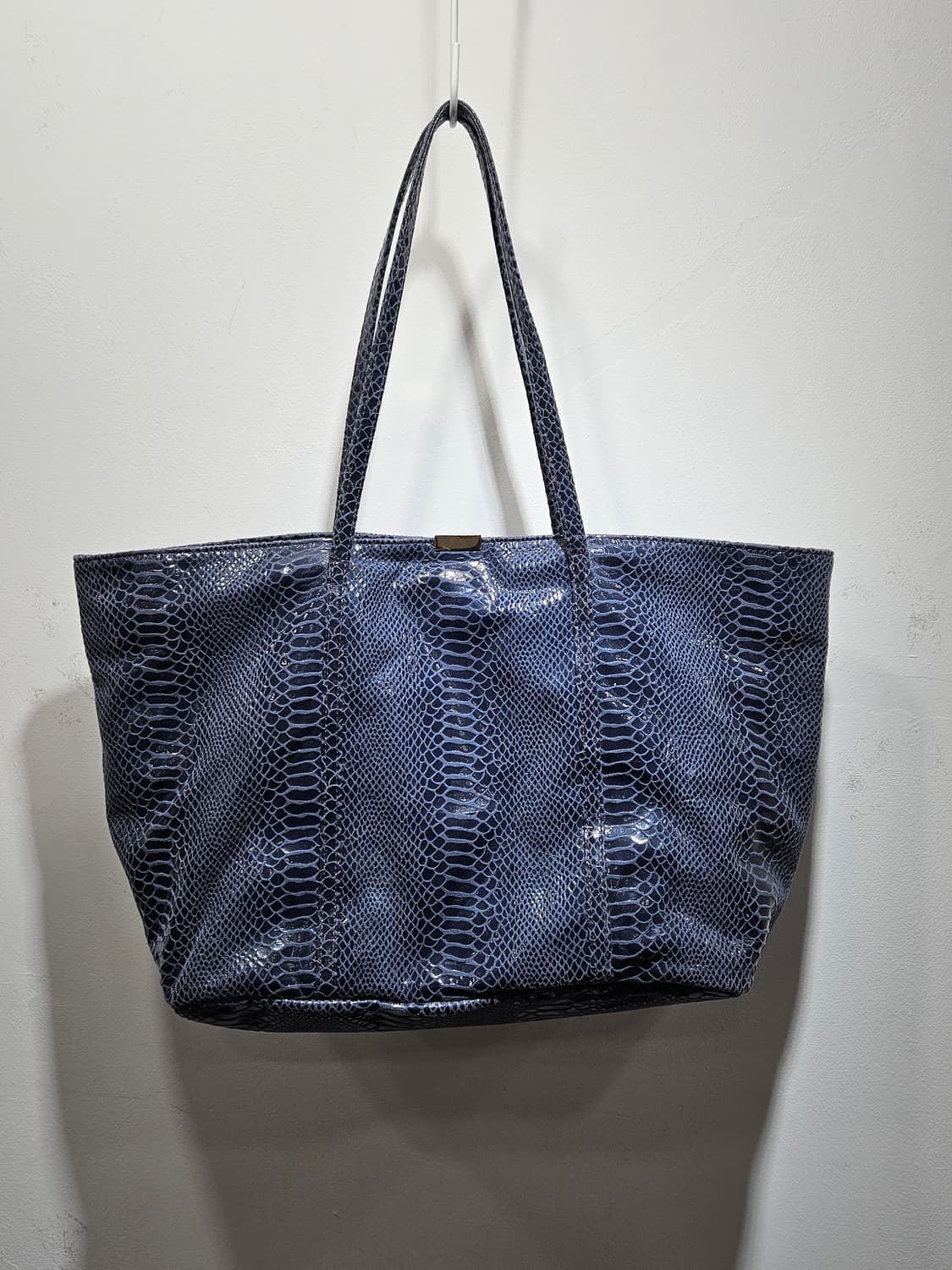 Safi  블루 뱀피무늬 쇼퍼백/숄더백 상품이미지2