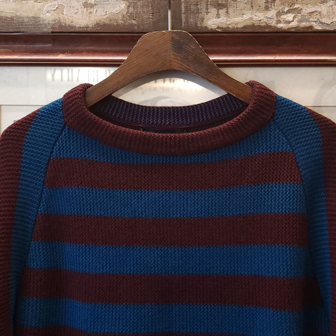 버버리 프로섬 헤비 니트 스웨터 컨트리 컬러블록 스트라이프 런웨이  L 상품이미지3
