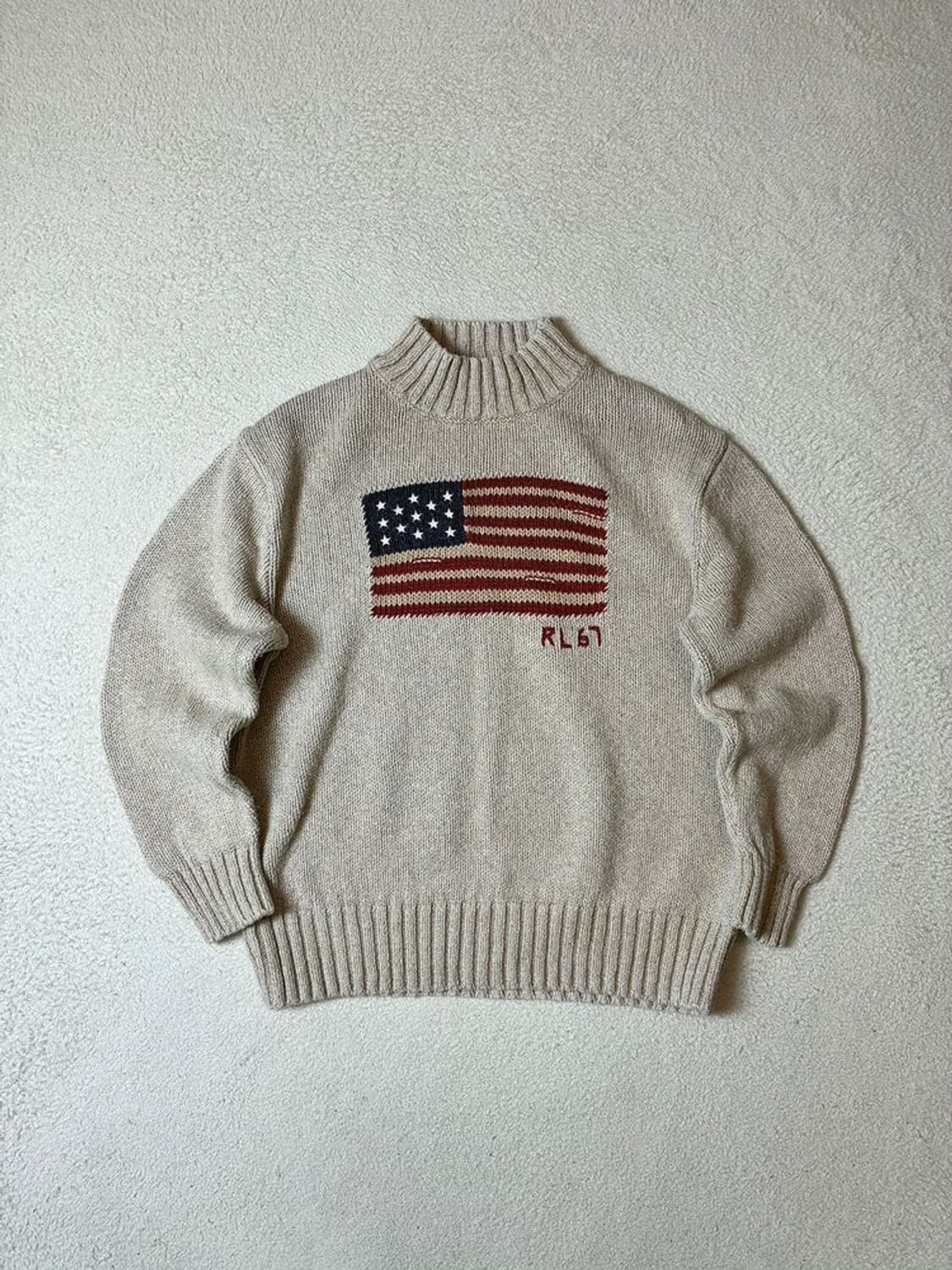 폴로 랄프로렌 10's 성조기 반폴라 니트 PN7673 상품이미지1
