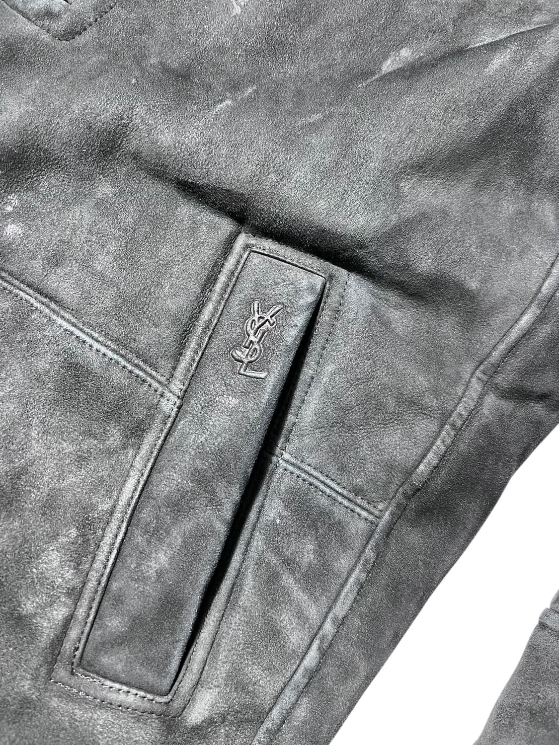 입생로랑 YSL 무스탕 무통 자켓 XL 상품이미지5