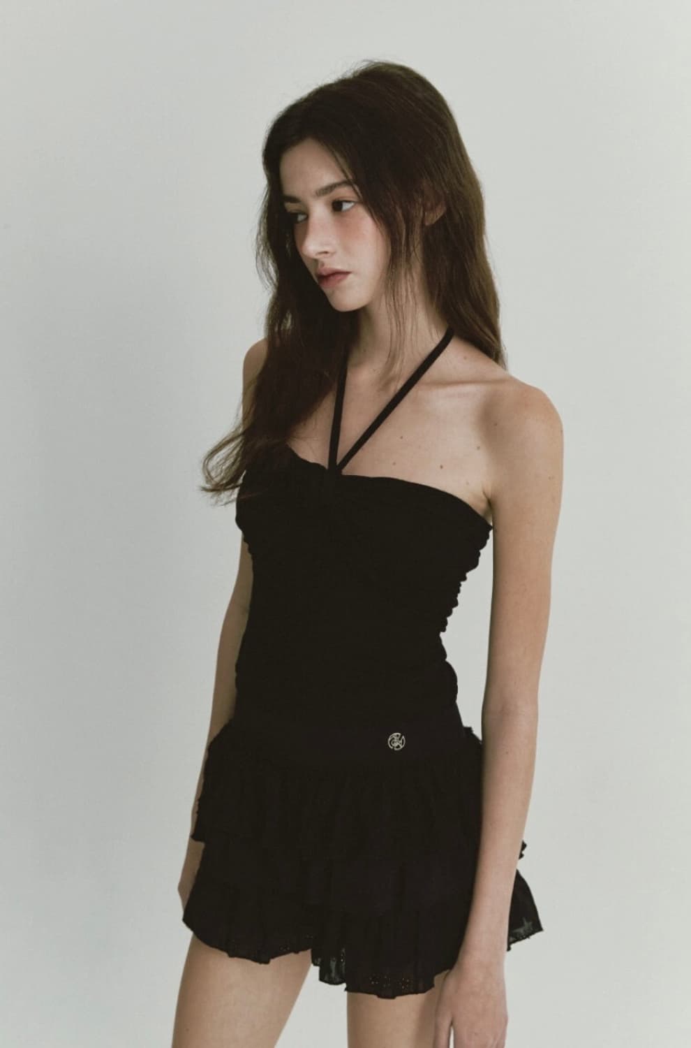 아수라 플라워 스트링 슬리브리스 블랙 상품이미지4